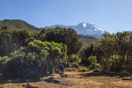Climbers scaling the Barranco Wall